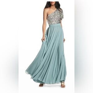 Elegant Sequin Bodice Gown